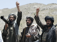 Auf dem Vormarsch. Die Taliban. Foto: Allauddin Khan/picture alliance/AP Photo