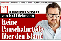 Gekontert: Bild-Chefredakteur Kai Diekmann antwortet auf den umstrittenen Kommentar seines Kollegen Nicolaus Fest. Screenshot: Bild.de