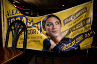 War mit ihrem Wahlkampf erfolgreich: die 28-jährige Alexandria Ocasio-Cortez.. Foto: Scott Heins/AFP