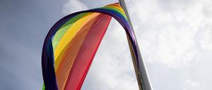 Eine Regenbogenflagge (Symbolbild).