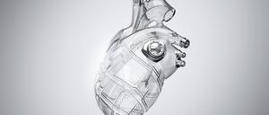 Illustration eines künstlichen Herzens.