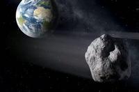 Die künstlerische Darstellung zeigt einen erdnahen Asteroiden im Vorbeiflug. Foto: ESA - P.Carril/dpa