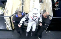 Astronauten zurück von der ISS