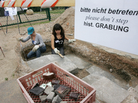 Grabung an der Breiten Straße in Berlin-Mitte