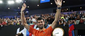 Beim Benefizspiel gegen Nick Kyrgios erfuhr Novak Djokovic bereits großen Zuspruch.