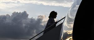 München, Pittsburgh, Grand Rapids: US-Vizepräsidentin Kamala Harris fliegt von einem Termin zum anderen.
