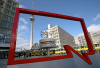 Sei´s drum. Das "be Berlin"-Logo wird aus dem Stadtbild verschwinden. Hier habe die Imagekampagne ihre Zweck erfüllt, ließen die Organisatoren verlauten. Foto:dpa 