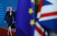 Großbritanniens Premierministerin Theresa May bei ihrer Ankunft zum EU-Gipfel Foto: dpa/AP/Alastair Grant