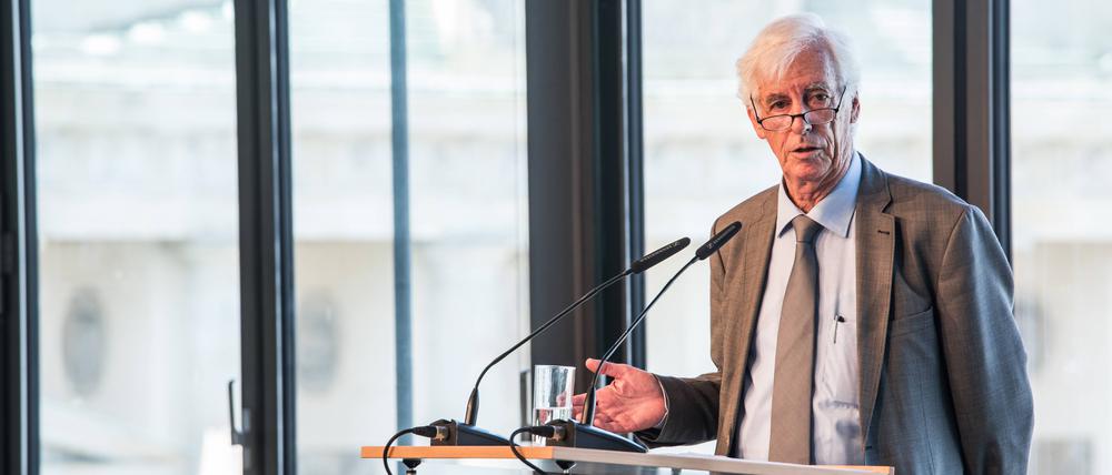 Dem israelischen Historiker Moshe Zimmermann, hier 2018 in Berlin, wurde aus Gründen der „Sicherheit“ nahegelegt, seinen Vortrag an der Uni Münster nicht öffentlich zu halten oder „zu verschieben“. 