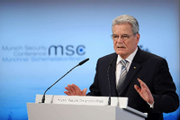 Bundespräsident Joachim Gauck sprach am Freitag in München bei der 50. Sicherheitskonferenz. Foto: dpa
