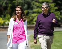 Bill und Melinda French Gates in 2015 Foto: EPA/ANDREW GOMBERT/picture alliance / dpa