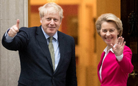 Großbritanniens Premierminister Boris Johnson und Ursula von der Leyen, die Präsidentin der EU-Kommission (Archivbild vom Januar 2020) Foto: dpa/PA Wire/Stefan Rousseau