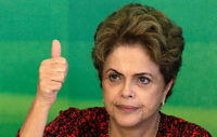 Nach oben geht es in Brasilien vorerst nicht. Das Land rechnet auch 2016 mit Rezession. Präsidentin Dilma Rousseff ist derweil in den größten politischen Skandal der Landesgeschichte verwickelt. Foto: REUTERS/Ueslei Marcelino