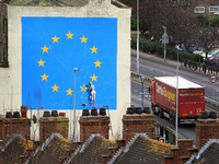 Zwei Wochen vor dem endgültigen Austritt Großbritanniens aus den EU-Institutionen ist bereits der Druck an der wichtigen Handelsroute über den Ärmelkanal zu spüren. Foto: Gareth Fuller/PA Wire/dpa