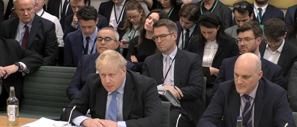 Boris Johnson vor dem zuständigen Parlamentsausschuss.