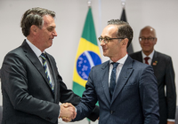 "Tropen-Trump" trifft erklärten Multilateralisten: Ende April empfing Brasiliens Präsident Bolsonaro Außenminister Heiko Maas. Foto: Fabian Sommer/dpa