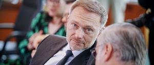 Bundesfinanzminister Christian Lindner (FDP) am Mittwoch im Kabinett.