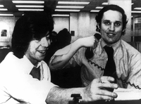 Hartnäckig. 1972 deckte Woodward den Watergate-Skandal auf, zusammen mit seinem Kollegen Carl Bernstein (links). Foto: DPA