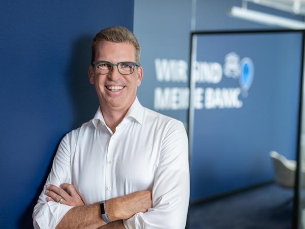 Carsten Jung, der Vorstandsvorsitzende der Berliner Volksbank, ist zufrieden mit dem abgelaufenen Geschäftsjahr.