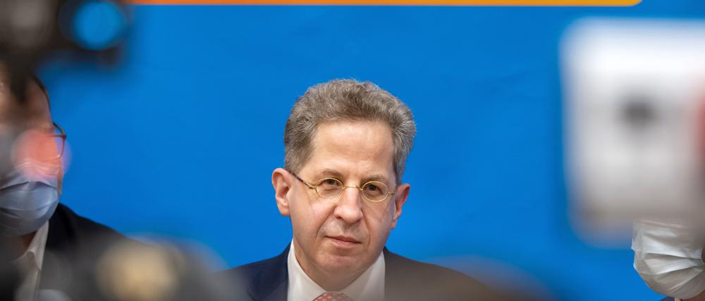 Hans-Georg Maaßen bei seiner Bundestagskandidatur 2021 für die CDU. Den Einzug ins Parlament verpasste er dann. 