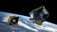 Sobald der Cheops-Satellit im All ist, soll er sich vom «Fregat»-Teil der Trägerrakete lösen. Bild: ESA