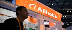 Alibaba-Messestand auf der China International Fair for Trade in Services (CIFTIS) in Peking Anfang September.