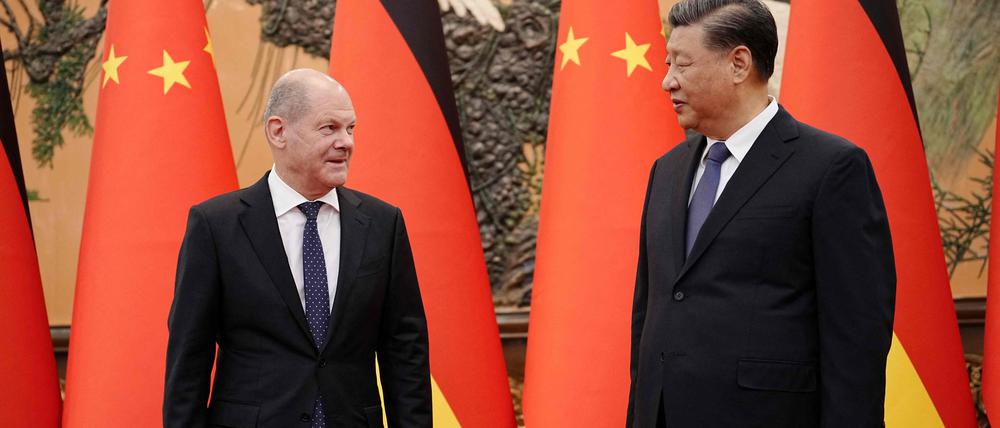 Es ist kompliziert: Bundeskanzler Olaf Scholz und sein chinesischer Amtskollege, Partei- und Staatschef Xi Jinping.