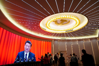 Xi Jinping ist auf Lebenszeit gewählt, doch wenn das wirtschaftliche Wachstum sinkt, droht ihm Druck aus dem Parteiapparat. Foto: Aly Song, REUTERS