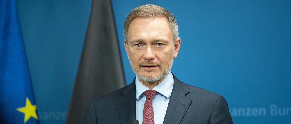 Christian Lindner (FDP), Bundesfinanzminister, begrüßte am Freitag im Bundesfinanzministerium die Verabschiedung des Wachstumschancengesetzes.