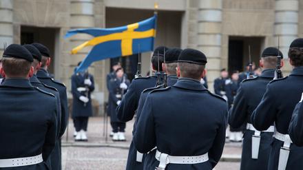 Bald Teil der Nato: Schwedische Soldaten in Stockholm.