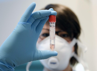 Coronavirus-Test im Labor Foto: Hans Klaus Techt/APA/dpa