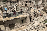 Zerstörte Häuser nach dem Erdbeben in Afghanistan Foto: AFP/Uncredited