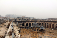 Die Ruine der Umayyadenmosche im Osten von Aleppo. Foto: dpa