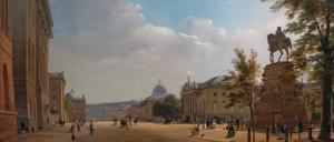 Eduard Gaertners Gemälde „Unter den Linden“ von 1852.