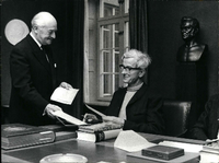 Max Delbrück (rechts) und Salvador Luria Foto: imago/ZUMA/Keystone