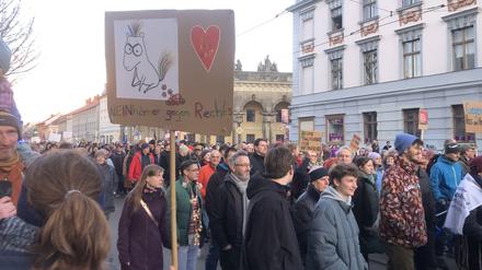 Demonstration gegen rechts in Potsdam.