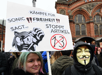 #Saveyourinternet - unter diesem Slogan wollen am Samstag in vielen Städten Europas die Gegner der EU-Urheberrechts-Direktive demonstrieren, darunter in über 40 Orten Deutschlands. Foto: Carmen Jaspersen/dpa