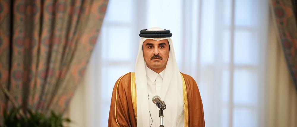 Tamim bin Hamad Al Thani ist seit 2013 als Emir von Katar das Staatsoberhaupt des Emirats Katar.