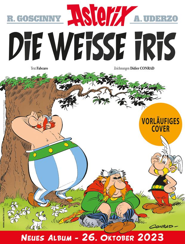 Das vorläufige Titelbild des neuen Asterix-Bandes.