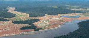 Entwaldete Waldflächen sind am Rande des Juruena-Nationalpark im Amazonas-Regenwald in Brasilien zu sehen.