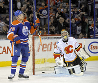 Zu selten drin. Eins von bisher nur zwei Toren, die Draisaitl in der NHL erzielen konnte. Foto: AFP/Riedlhuber