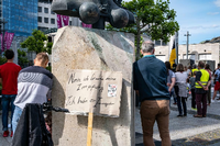 Demonstranten in Stuttgart Foto: Marius Buhl