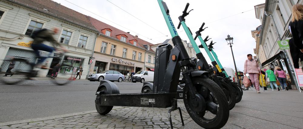 Ein E-Scooter in Potsdam.
