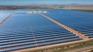 Eine Photovoltaik-Anlage in der spanischen Extremadura.