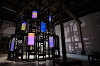 „Entanglement“ der Künstlergruppe Annex war bereits auf der Architektur-Biennale in Venedig 2021 zu sehen. Foto: Transmediale, Annex