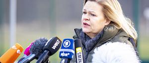 Innenministerin Nancy Faeser (SPD) will an diesem Dienstag ihren polnischen Amtskollegen besuchen. 