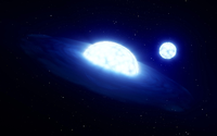 Neue Forschungen mit Daten des Very Large Telescope und des Very Large Telescope Interferometer der ESO zeigen, dass HR 6819 kein Dreifachsystem mit einem Schwarzen Loch ist, sondern ein System aus zwei Sternen. Illustration: ESO/L. Calçada