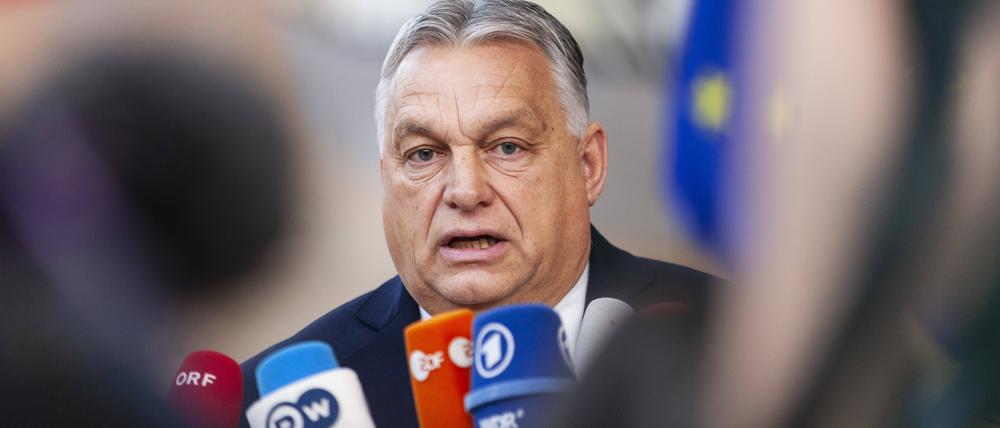 Orbans Regierungschef Viktor Orban beim EU-Gipfel in Brüssel.