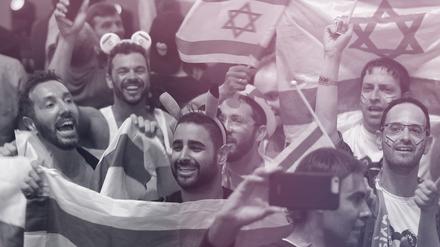 Israelische Fans feiern den Sieg von Netta beim ESC 2018.