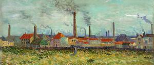 Auf van Goghs Gemälde „Fabriken bei Clichy“ trennt nur ein kleiner Zaun das Industriegebiet vom leuchtenden Feld. Dieses und viele weitere Werke von Vincent van Gogh, Paul Signac, Georges Seurat, Émile Bernard und Charles Angrand entdeckt man in der Ausstellung „Van Gogh entlang der Seine“ („Van Gogh along the Seine“) im Van Gogh Museum in Amsterdam.